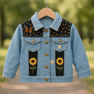 Artistic Butterfly Denim Jacket