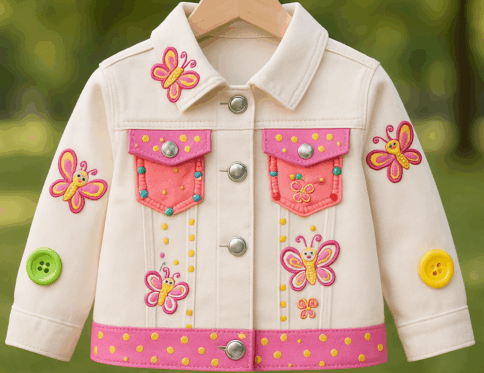 Whimsy Butterfly Kids Jacket