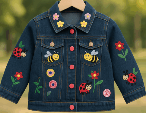 Whimsy Denim Kids Jacket