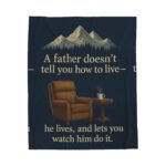 Best Dad Ever Velveteen Plush Blanket for Father’s Day