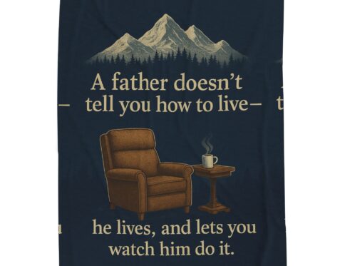 Best Dad Ever Velveteen Plush Blanket for Father’s Day