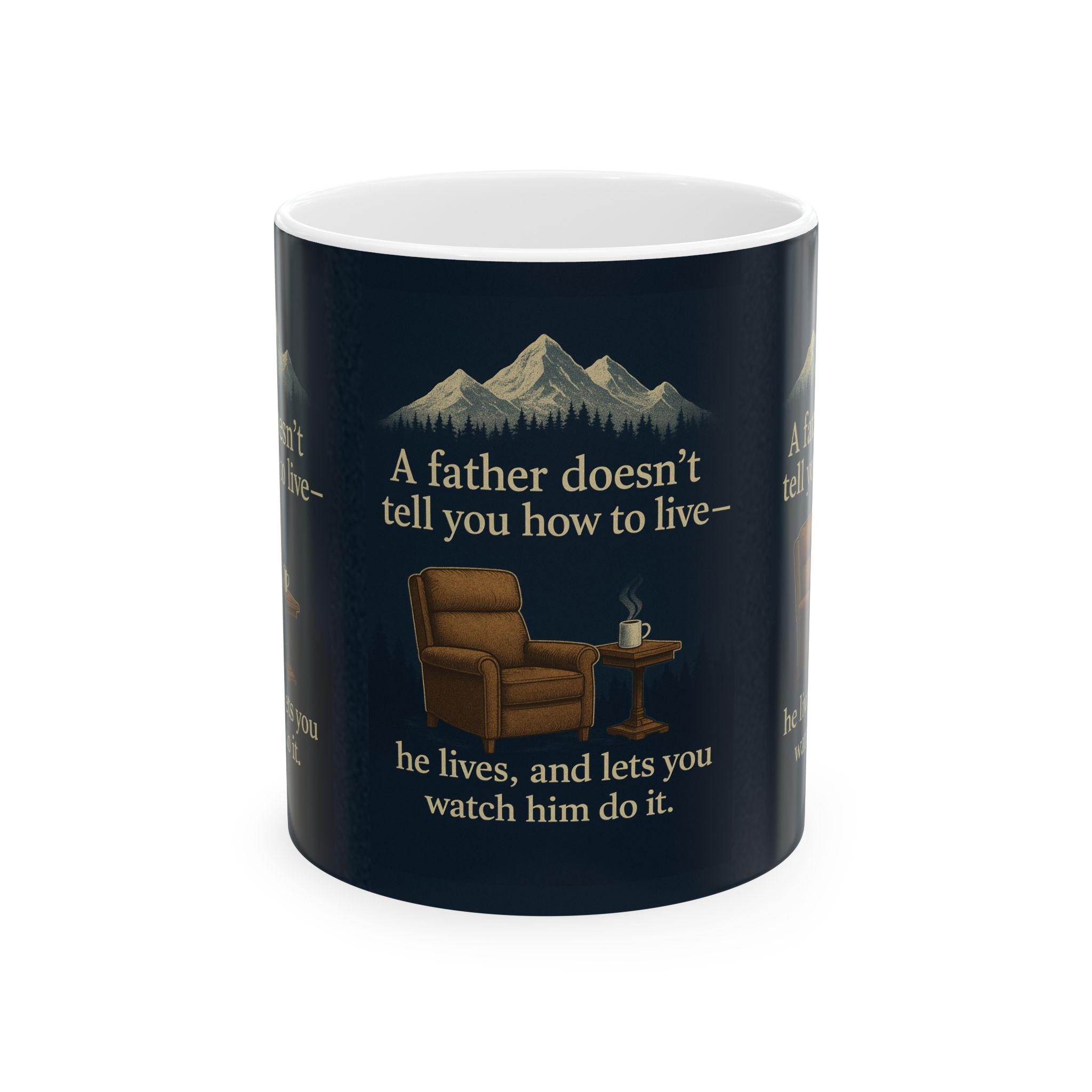 Inspirational Ceramic Mug for Dads, Coffee Lovers Gift, Father’s Day, Home Office Decor, Motivational Quote Mug